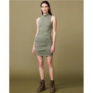 Monrow Supersoft Mock Neck‎ Tank Dress Women's Laurel Green Size S